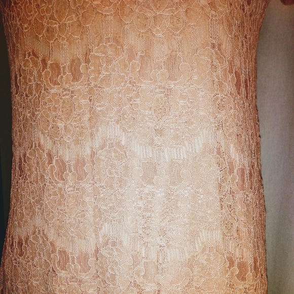 Sophia + Zeke M Dress Midi Cold Shoulder Lace Floral - Picture 4 of 7